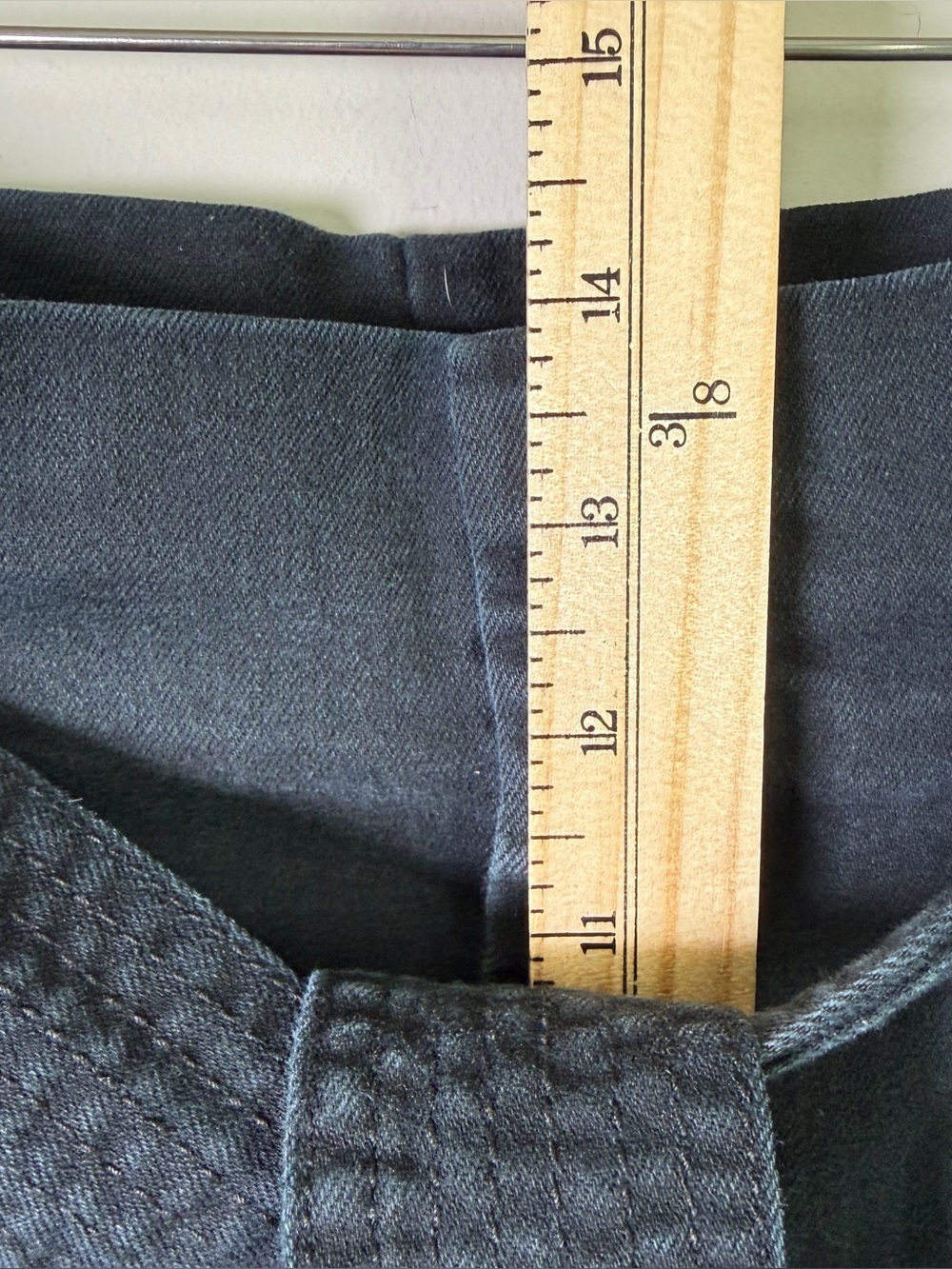 A New Day Black High Waist Belted Pleat Front Cotton Trouser Pants Size 10 - Picture 11 of 12